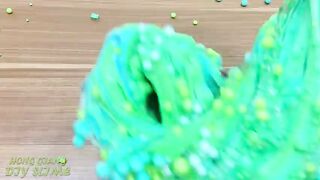 Mixing clay and floam Into Clear Slime ! yellow VS Green Special Series Part 6/ Relaxing Slime.