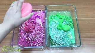 Mixing Random Things Into Store Bought Slime ! Green VS Pink Special Series Part 3 Satisfying Slime