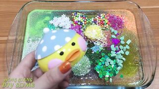 Mixing Floam and Glitter into Clear Slime !! Slimesmoothie Relaxing Satisfying Slime Videos