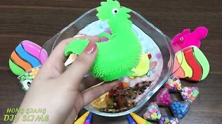 Mixing Beads into Store Bought Slime !!! Slimesmoothie Relaxing Satisfying Slime Videos