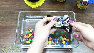 Mixing m&m Candy into Clear Slime !!! Slimesmoothie Relaxing Satisfying Slime Videos