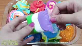 Mixing Clay into Clear Slime #4 !!! Slimesmoothie Relaxing Satisfying Slime Videos