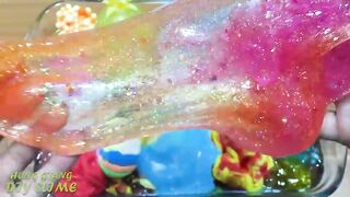 Mixing Store Bought Slime into Clear Slime !!! Relaxing Slime with Stress Balls