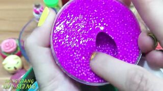 Mixing Random Things into Rainbow Clear Slime !!! Slimesmoothie Relaxing Satisfying Slime Videos
