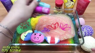 Mixing Random Things into Rainbow Clear Slime !!! Slimesmoothie Relaxing Satisfying Slime Videos
