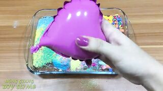 Mixing Random Things into Clear Slime !!! Slimesmoothie Relaxing Satisfying Slime Videos #172