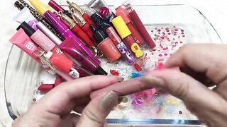 Mixing Makeup into Clear Slime !!! Relaxing Slimesmoothie Satisfying Slime Videos #127