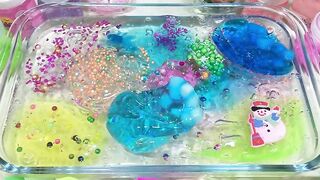 Mixing Store Bought Slime and Clay into Clear Slime !!! Slimesmoothie Satisfying Slime Videos #113