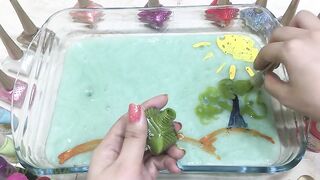 Making Slime with Pipping Bags !! Mixing Nail Polish into Slime ! Satisfying slime Videos #106