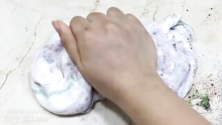 Mixing Glitter into Glossy Slime !!! Relaxing Slimesmoothie Satisfying Slime Videos #86