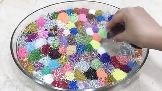 Mixing 100 Glitter into Giant Clear Slime !! Relaxing Slimesmoothie Satisfying Slime Videos #71