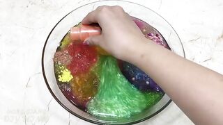 Mixing all my Ingredients into Clear Slime !! Relaxing Slimesmoothie Satisfying Slime Videos #57