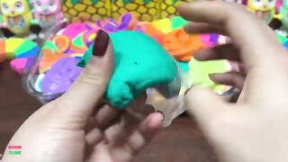 CLAY PIPING BAG & RANDOM OF FOAM, MAKEUP, GLITTER AND BEADS | Mixing Random Things Into Slime #1885