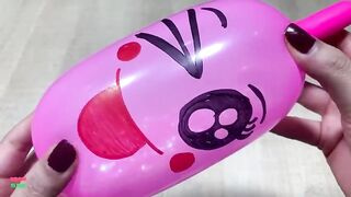 PINK BALLOONS | Making Slime With Funny Balloons GLOSSY SLIME | ASMR Slime Videos #1832