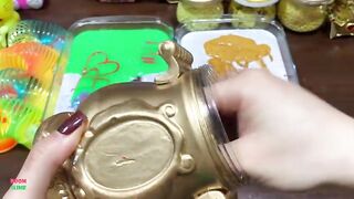 RELAXING GOLD VS COLORS| ASMR SLIME| Mixing Random Things Into GLOSSY Slime| Satisfying Slime #1709