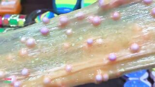 RELAXING PINEAPPLE | ASMR SLIME | Mixing Random Things Into GLOSSY Slime | Satisfying Slime #1706