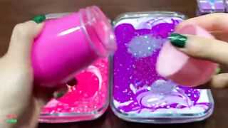 PURPLE VS PINK | ASMR SLIME | Mixing Random Things Into GLOSSY Slime | Satisfying Slime Videos #1668
