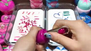 PINK VS BLUE | ASMR SLIME | Mixing Random Things Into GLOSSY Slime | Satisfying Slime Videos #1650