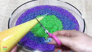 Making Foam Slime With Rainbow Piping Bags | GLOSSY SLIME | ASMR Slime Videos #1637