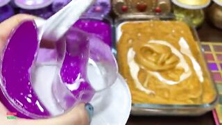 PURPLE VS GOLD | ASMR SLIME | Mixing Random Things Into GLOSSY Slime | Satisfying Slime Videos #1627