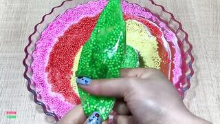 Making Foam Slime With Rainbow Piping Bags | GLOSSY SLIME | ASMR Slime Videos #1625