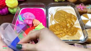 SPECIAL RAINBOW VS GOLD | Mixing Random Things Into GLOSSY Slime | Satisfying Slime Videos #1612