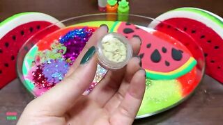 SPECIAL RED WATERMELON - Mixing Random Things Into GLOSSY Slime ! Satisfying Slime Videos #1594