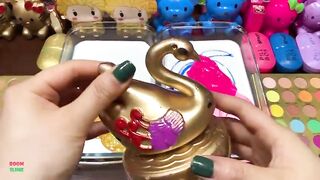 SPECIAL GOLD AND GALAXY FROZEN - Mixing Random Things Into GLOSSY Slime!Satisfying Slime Video #1593