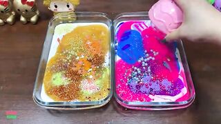 SPECIAL GOLD AND GALAXY FROZEN - Mixing Random Things Into GLOSSY Slime!Satisfying Slime Video #1593