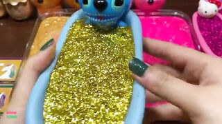 SPECIAL GOLD AND PINK SLIME - Mixing Random Things Into GLOSSY Slime ! Satisfying Slime Videos #1591