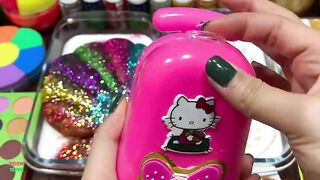 SPECIAL GALAXY AND GOLD - Mixing Random Things Into GLOSSY Slime ! Satisfying Slime Videos #1583