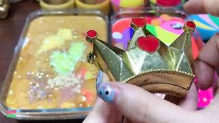 SPECIAL GOLD VS RAINBOW - Mixing Random Things Into GLOSSY Slime ! Satisfying Slime Videos #1560