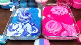 SPECIAL BLUE VS PINK - Mixing Random Things Into GLOSSY Slime ! Satisfying Slime Videos #1558
