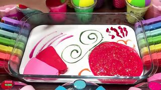 SPECIAL RAINBOW COLORS - Mixing Random Things Into GLOSSY Slime ! Satisfying Slime Videos #1550