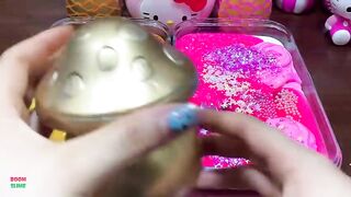 SPECIAL GOLD VS PINK - Mixing Random Things Into GLOSSY Slime ! Satisfying Slime Videos #1549