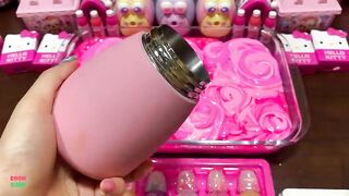 SPECIAL PINK PIPING BAGS - Mixing Makeup & Clay and MORE Into GLOSSY Slime ! Satisfying Slime # 1530