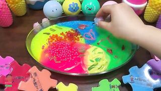 Mixing Makeup & CLAY and MORE Into GLOSSY Slime ! Satisfying Slime Videos #1525