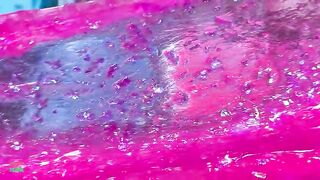 BLUE Vs PINK - Mixing Makeup, CLAY and MORE Into GLOSSY Slime ! Satisfying Slime Videos #1522
