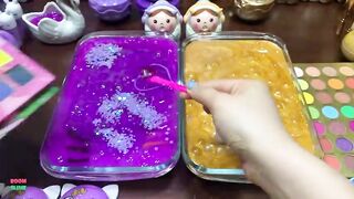 GOLD Vs PURPLE - Mixing Makeup, Clay and MORE Into GLOSSY Slime ! Satisfying Slime Videos #1509