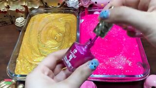 GOLD Vs PINK - Mixing RandomThings and MORE Into GLOSSY Slime !  Satisfying Slime Videos #1503