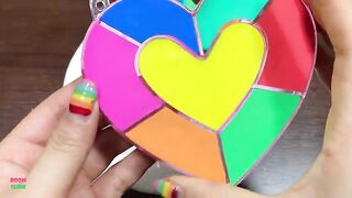 MINI SHOW - Mixing HEART CLAY Into GLOSSY Slime ! Satisfying Slime Videos #1502