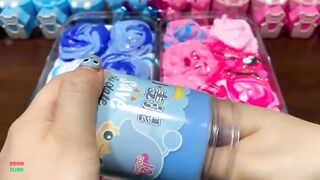 PINK Vs BLUE - Mixing Makeup, CLAY and More Into GLOSSY Slime ! Satisfying Slime Videos #1497