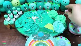 FRESH MINT - Mixing Nail Polish, CLAY and More Into GLOSSY Slime ! Satisfying Slime Videos #1494