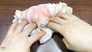 MINI SHOW - Mixing BEAR CLAY Into GLOSSY Slime ! Satisfying Slime Videos #1487