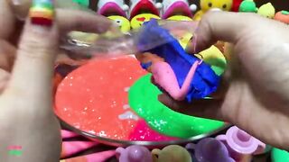 Rainbow Piping Bags Clay ! Mixing Random Things Into GLOSSY Slime ! Satisfying Slime Videos #1484