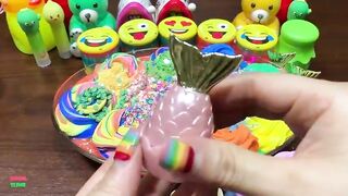 Rainbow Piping Bags Clay ! Mixing Random Things Into GLOSSY Slime ! Satisfying Slime Videos #1484