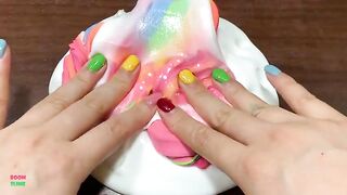 MINI SHOW - Mixing CLAY Into GLOSSY Slime ! Satisfying Slime Videos #1476