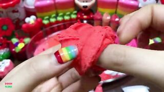 Mixing Makeup & RED Clay and More Into GLOSSY Slime ! Satisfying Slime Videos #1473