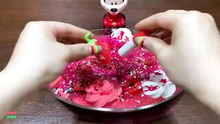 Mixing Makeup & RED Clay and More Into GLOSSY Slime ! Satisfying Slime Videos #1473