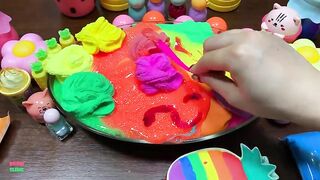 RAINBOW PINEAPPLE - Mixing Makeup & Clay and More Into GLOSSY Slime ! Satisfying Slime Videos #1468